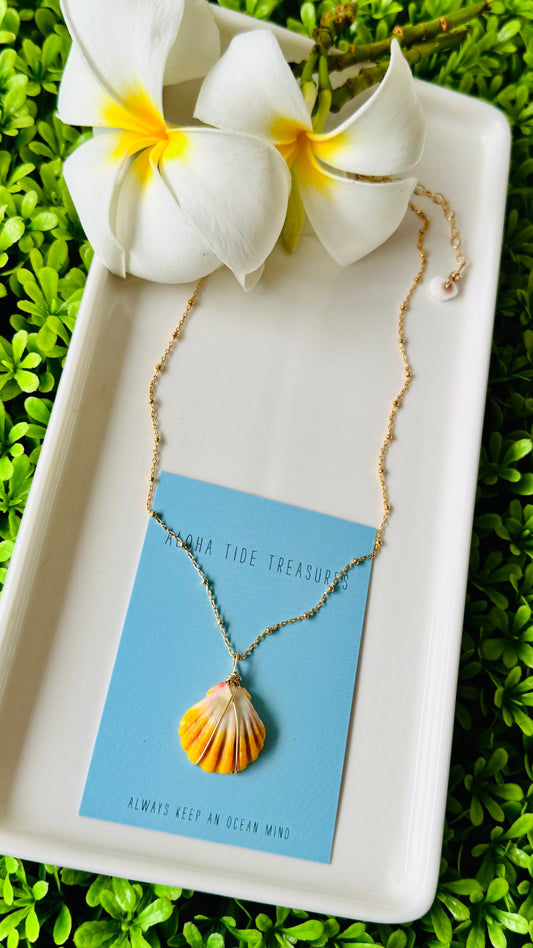 14K GF Sunrise Shell Necklace 16”