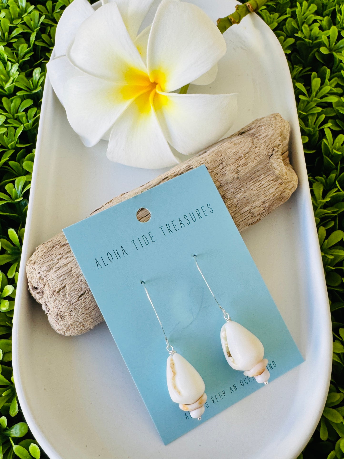 Sterling Silver Stacked Cone Shell Earrings