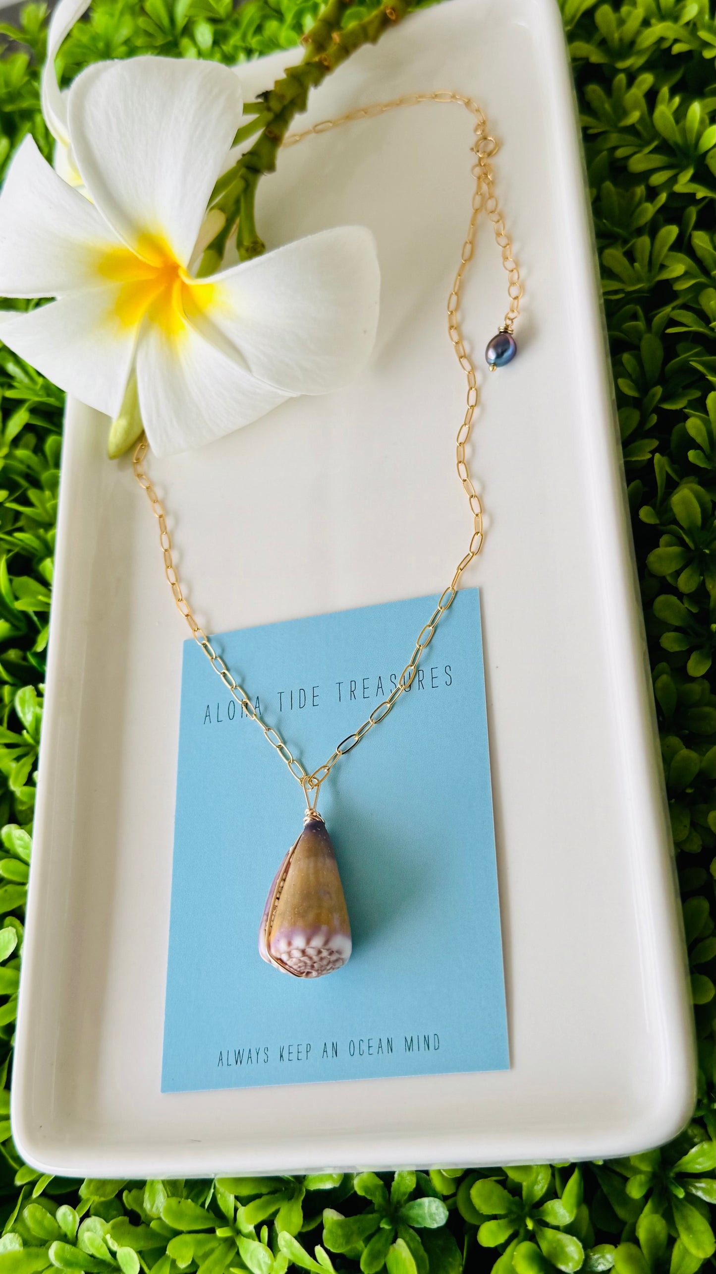 14K GF Cone Shell Necklace 16”