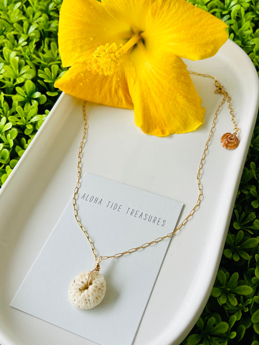 14K GF Mushroom Coral Necklace 16”