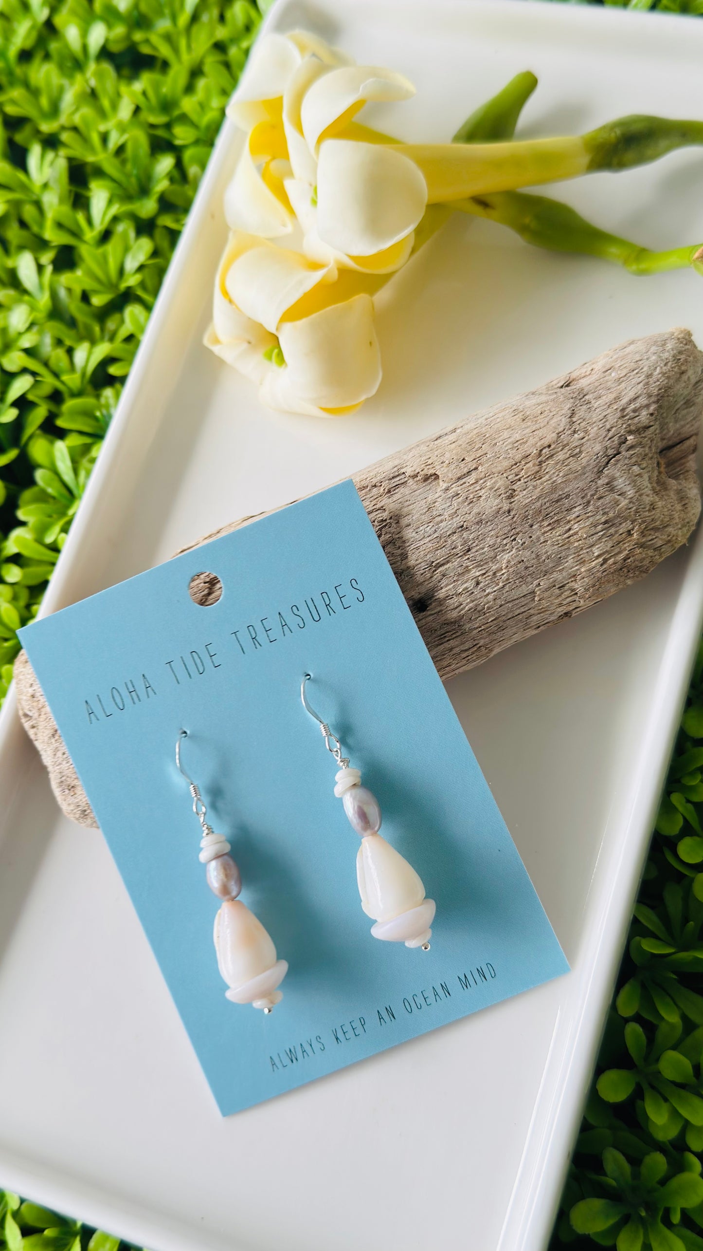 Sterling Silver Stacked Cone Shell Earrings