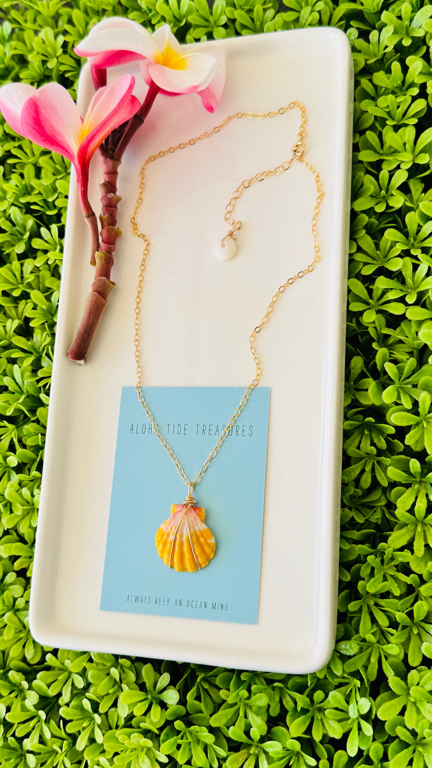 14K GF Sunrise Shell Necklace 16” - Charlotte