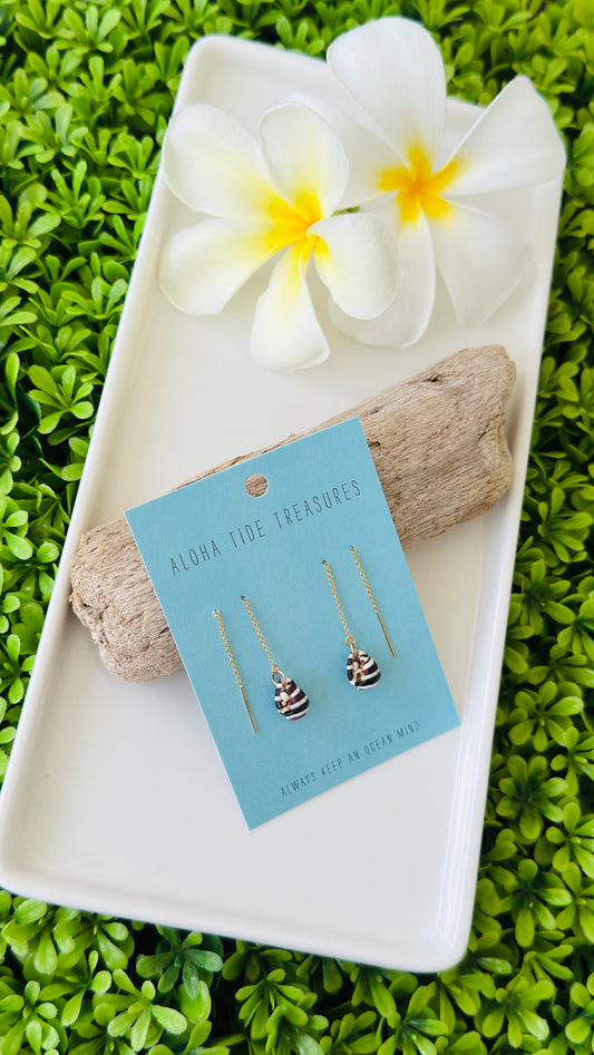 14K GF Zebra Threader Earrings