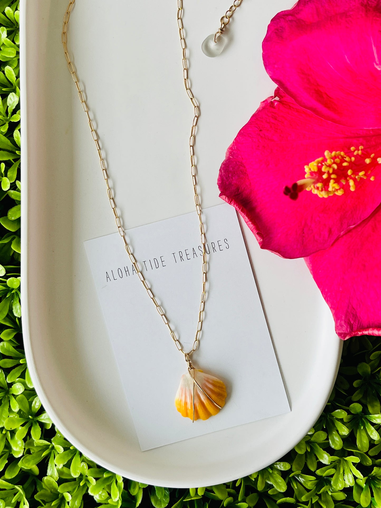 14K GF Sunrise Shell Necklace 16”