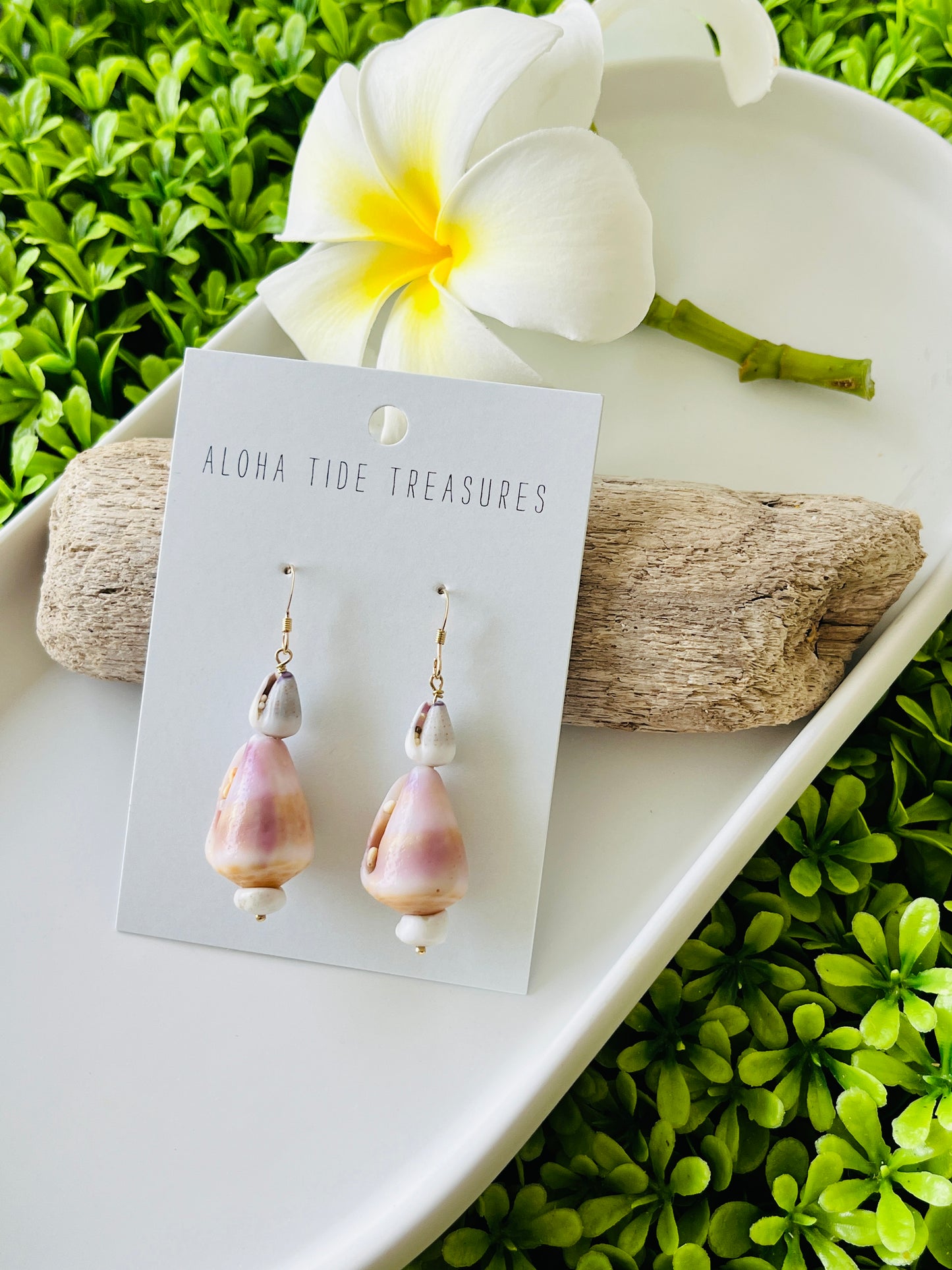 14K GF Stacked Cone Shell Earrings