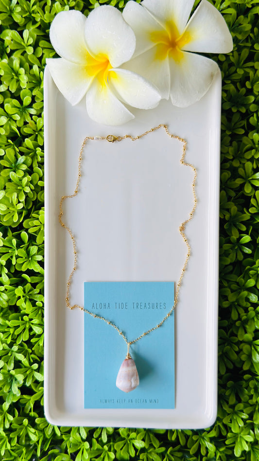 14K GF Abbreviated Cone Shell Necklace 18”