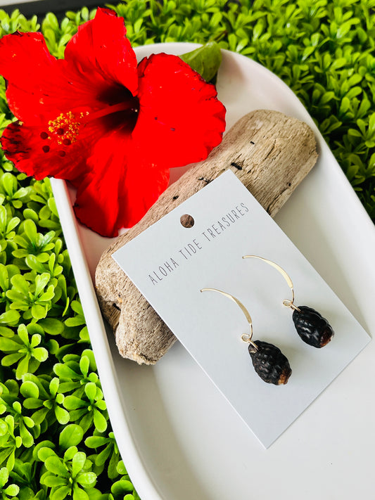 14K GF Black Grape Drupe Earrings