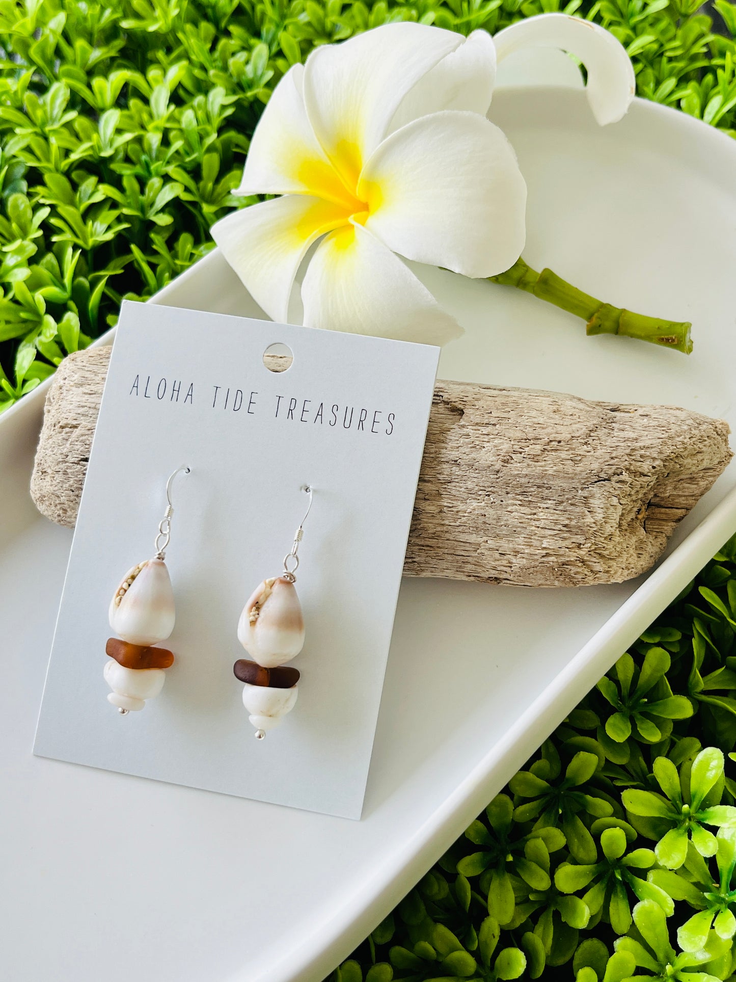 Sterling Silver Stacked Cone Shell Earrings