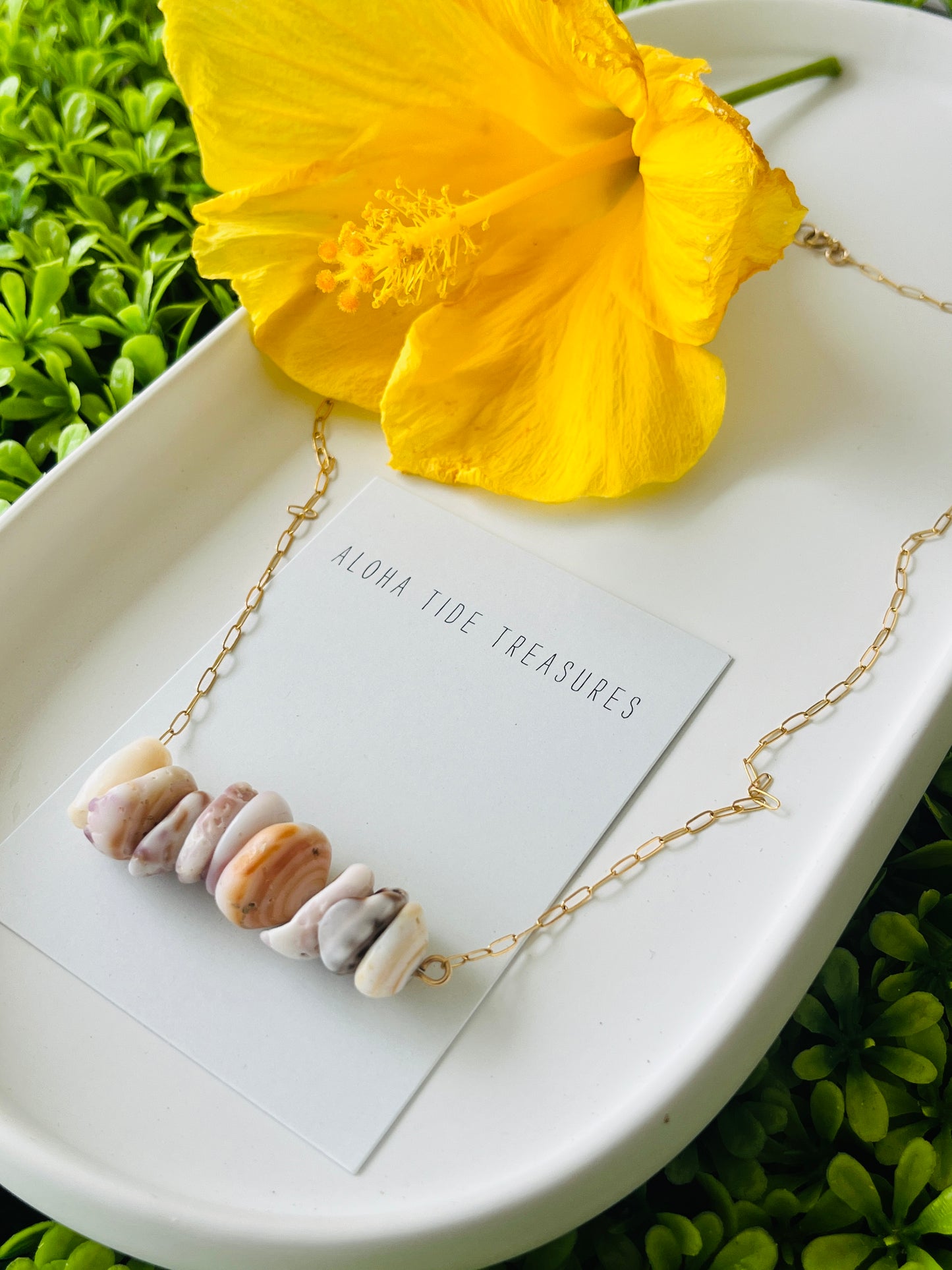 14K GF Puka Sand-Bar Necklace 18”