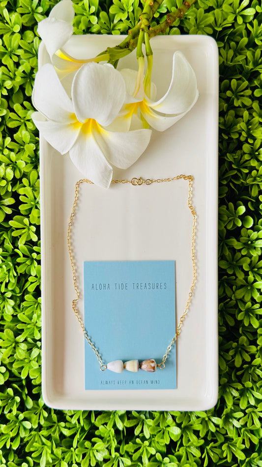 14K GF Cone Sand-Bar Necklace 16”