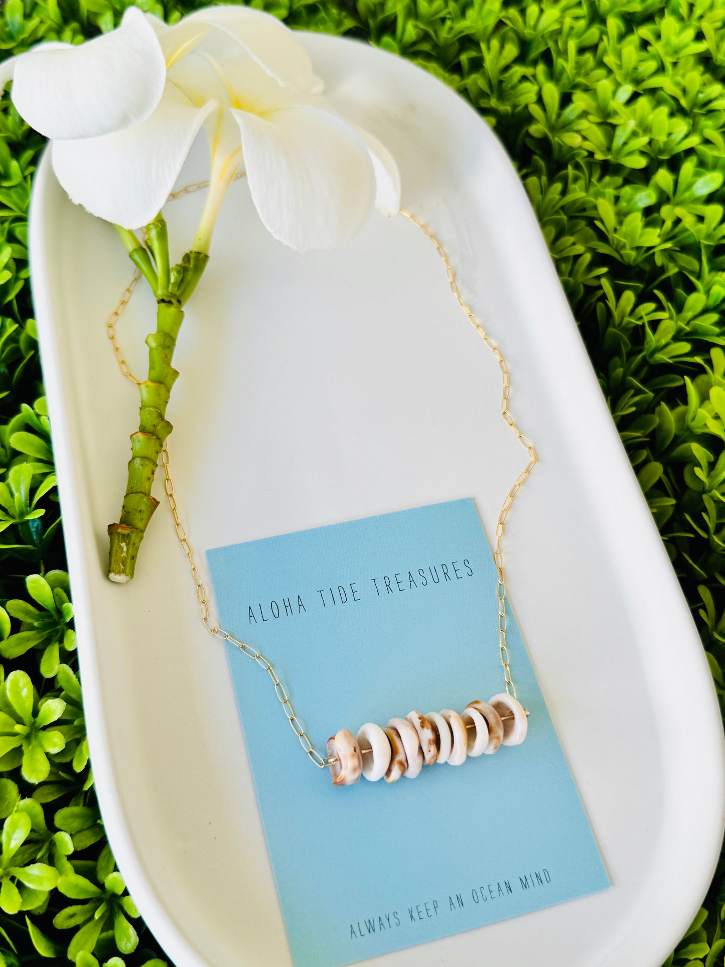 14K GF Puka Sand-Bar Necklace 18”