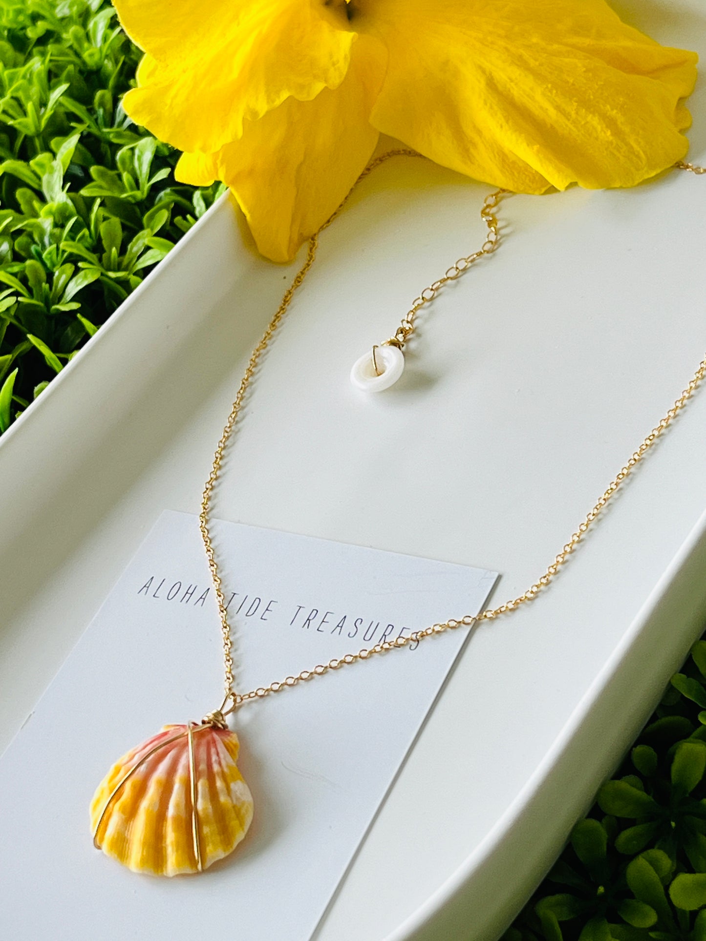 14K GF Sunrise Shell Necklace 16”