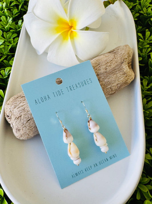 14K GF Stacked Cone Shell Earrings