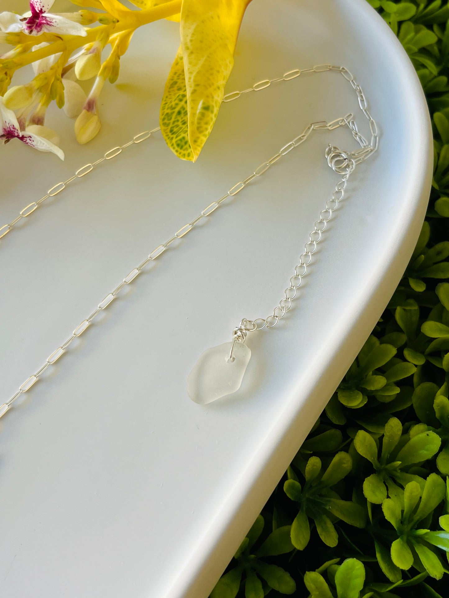 Sterling SIlver Sunrise Shell Necklace 18”