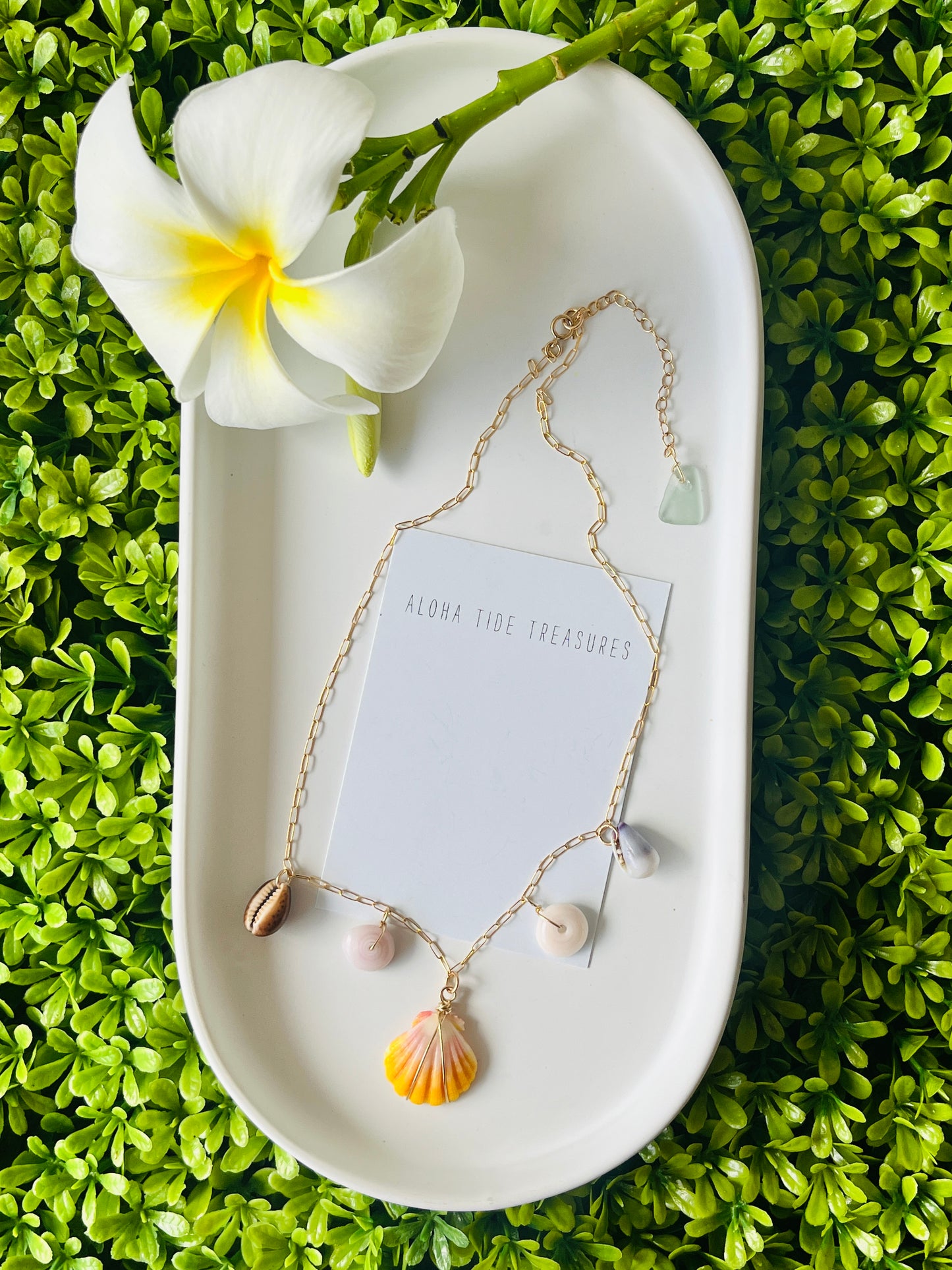 14K GF Sunrise Aloha Necklace 15”