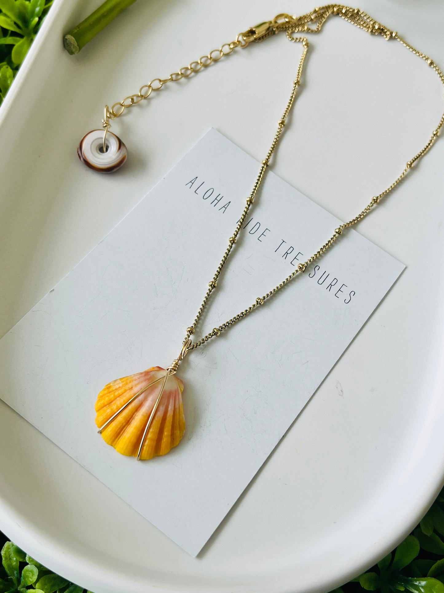 14K GF Sunrise Shell Necklace 16”
