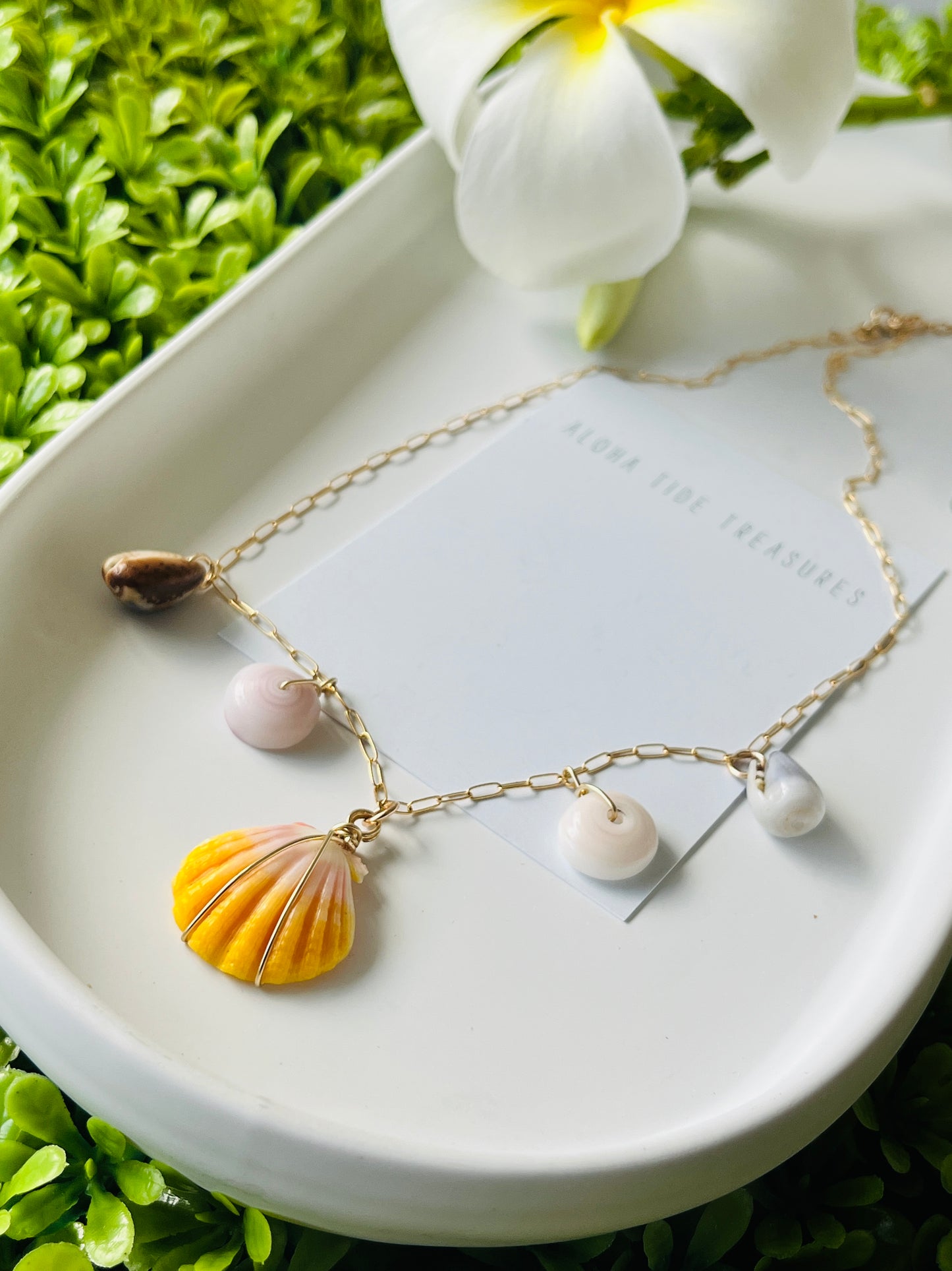 14K GF Sunrise Aloha Necklace 15”