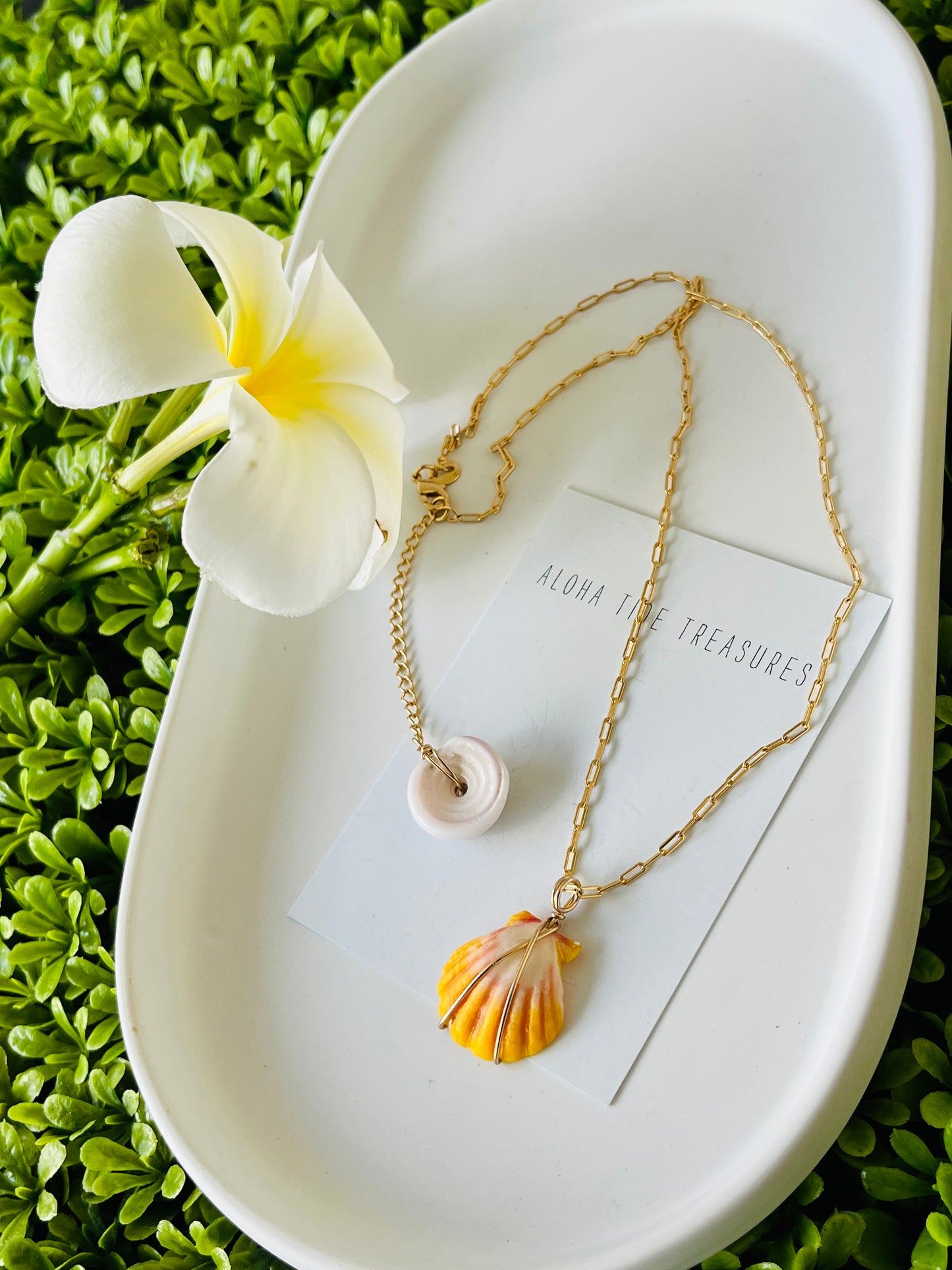 14K GF Sunrise Shell Necklace 18”