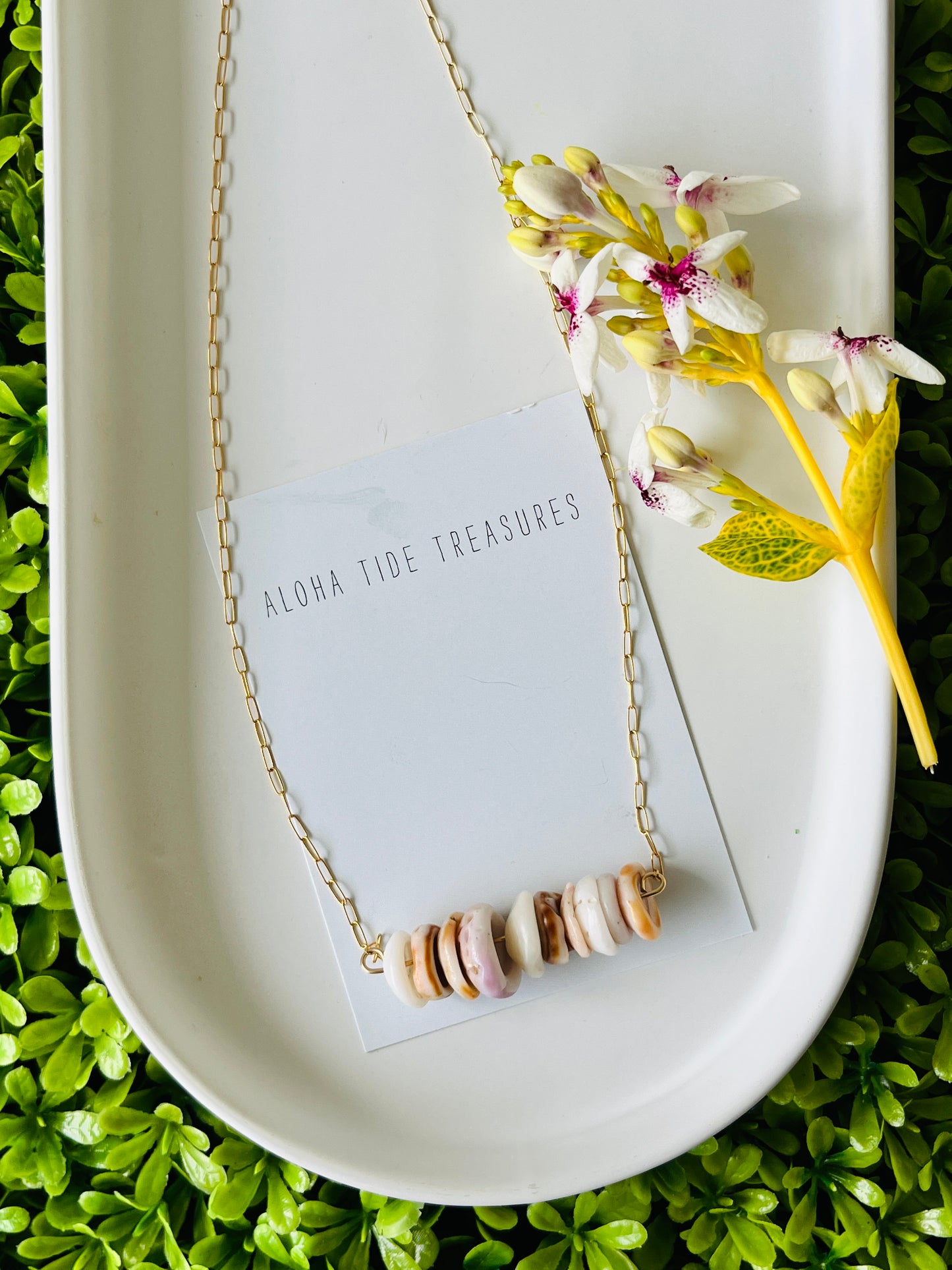 14K GF Puka Sand-Bar Necklace 16”