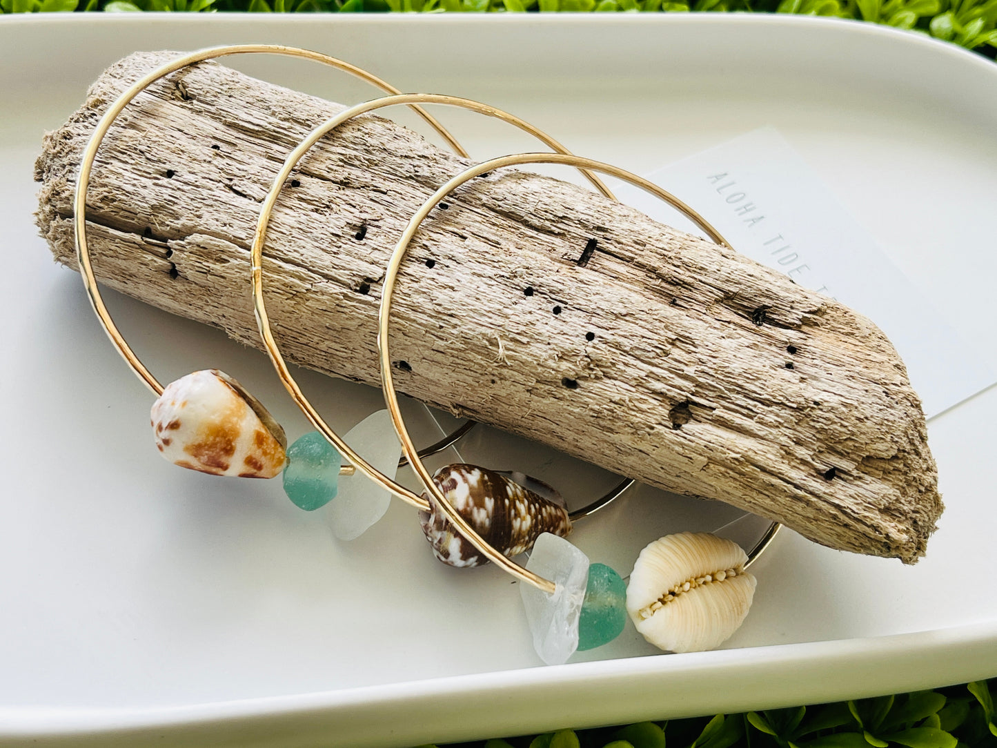 Custom 14K Bangle Set with Customer Delivered Shells!