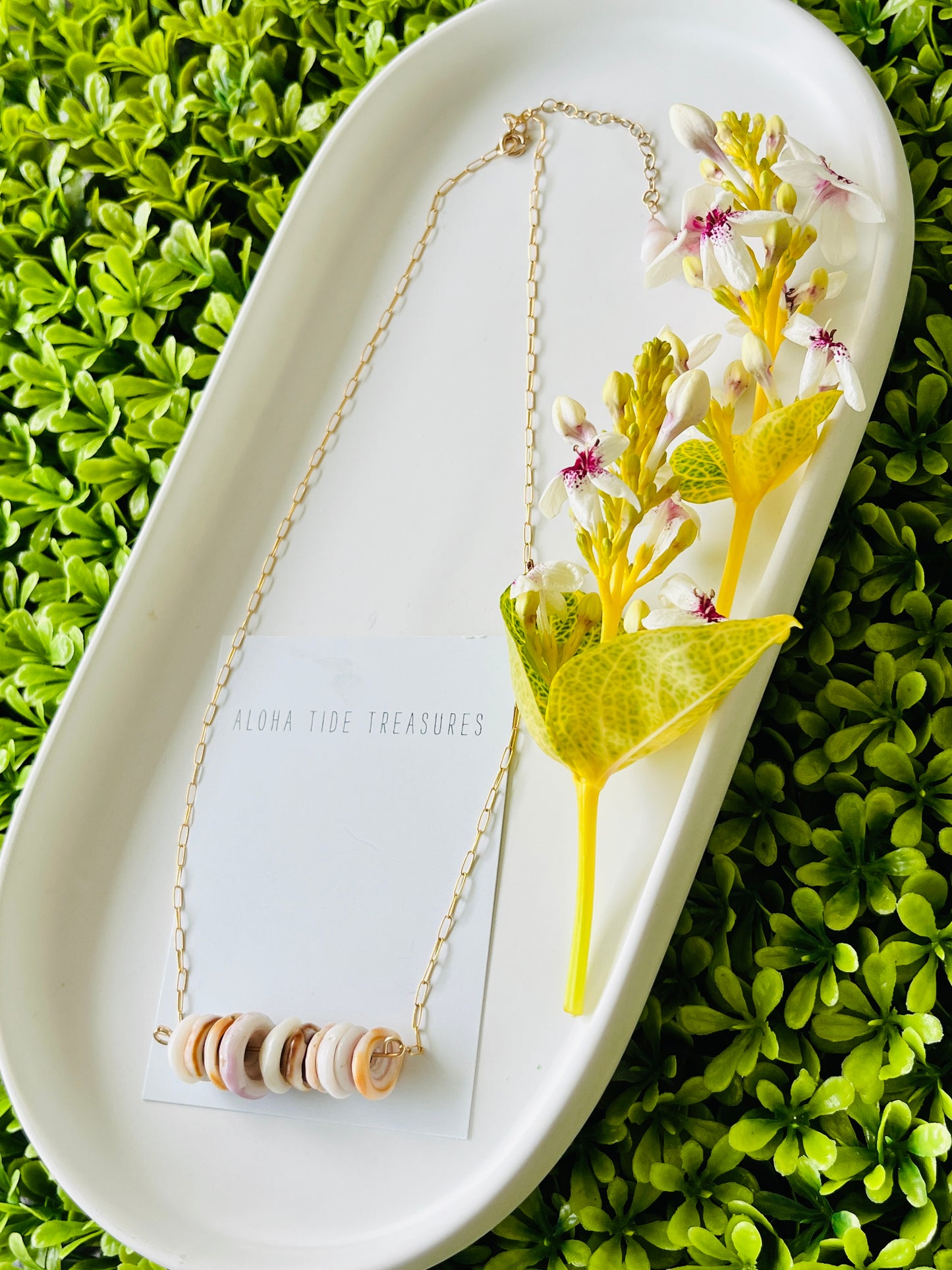 14K GF Puka Sand-Bar Necklace 16”