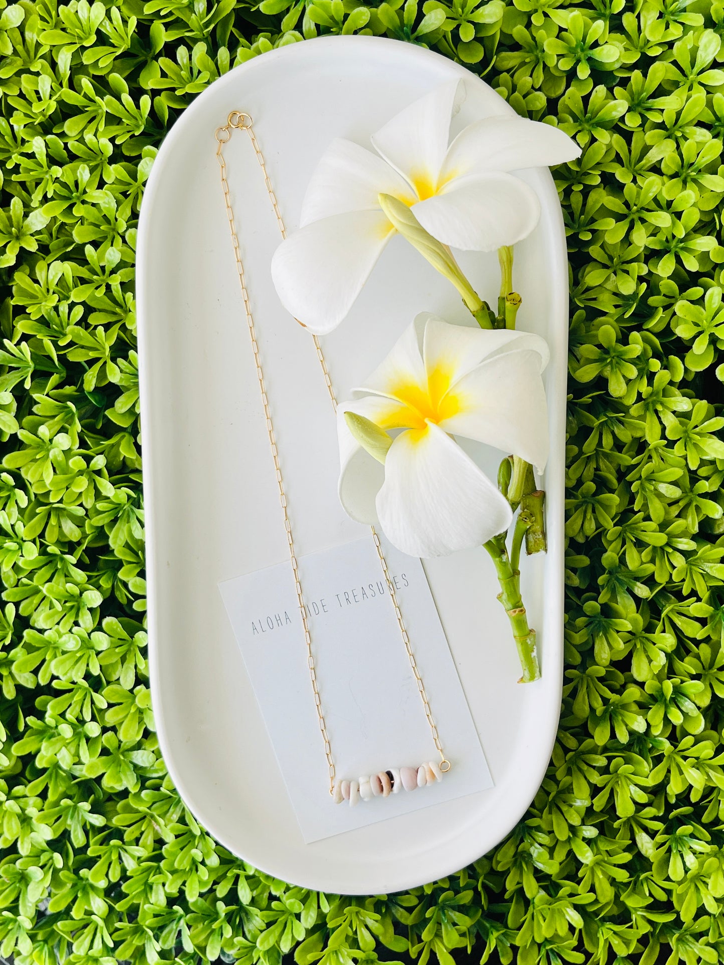 14K GF Dainty Puka Sand-Bar Necklace 16”
