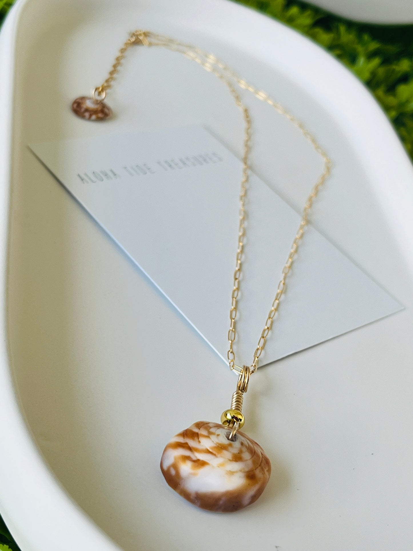 14K GF Puka Shell Necklace 16”
