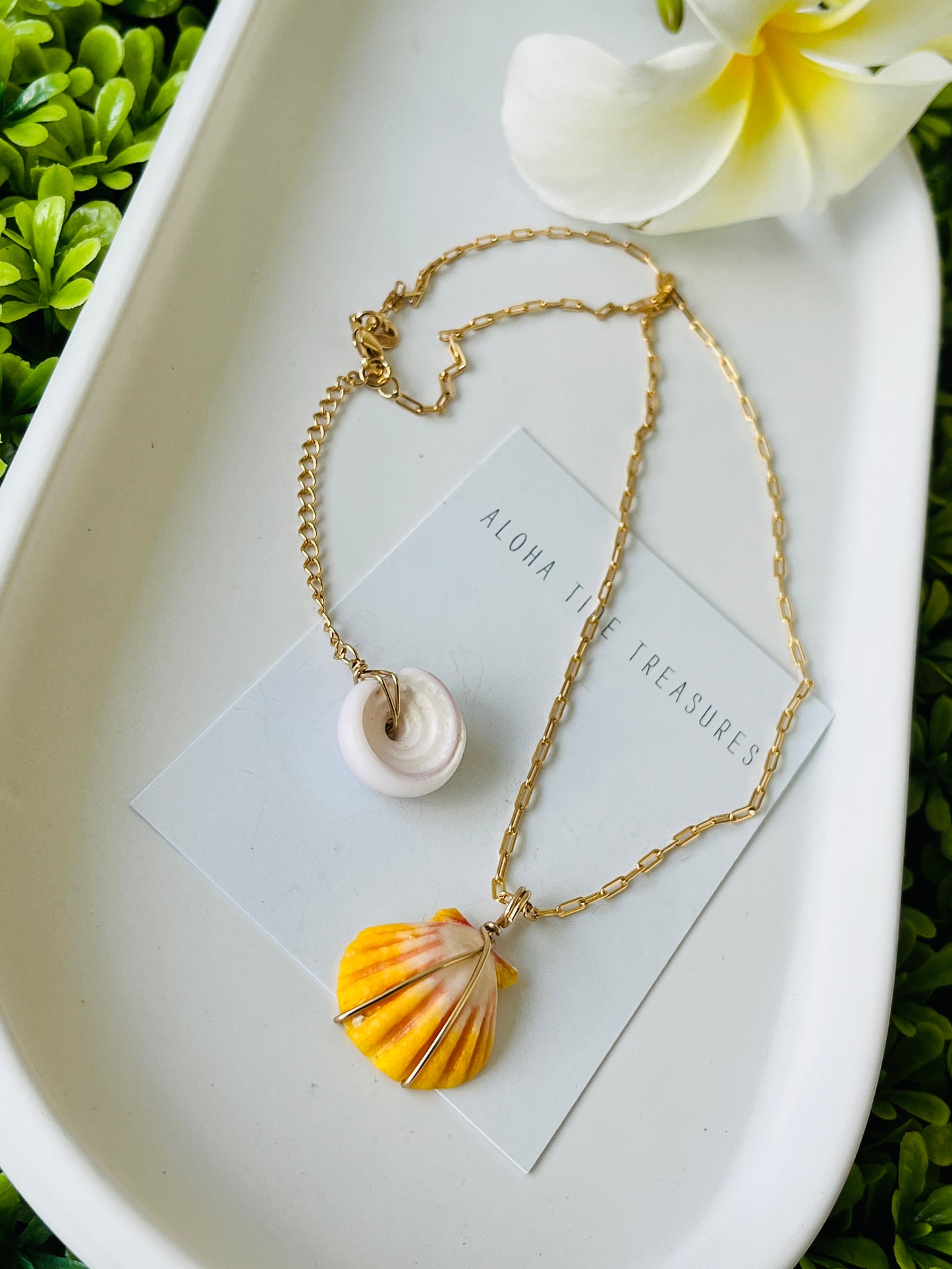 14K GF Sunrise Shell Necklace 18”