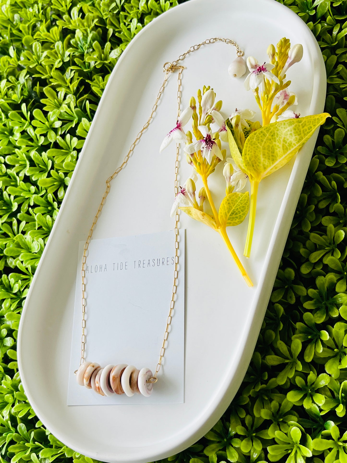 14K GF Puka Sand-Bar Necklace 16”