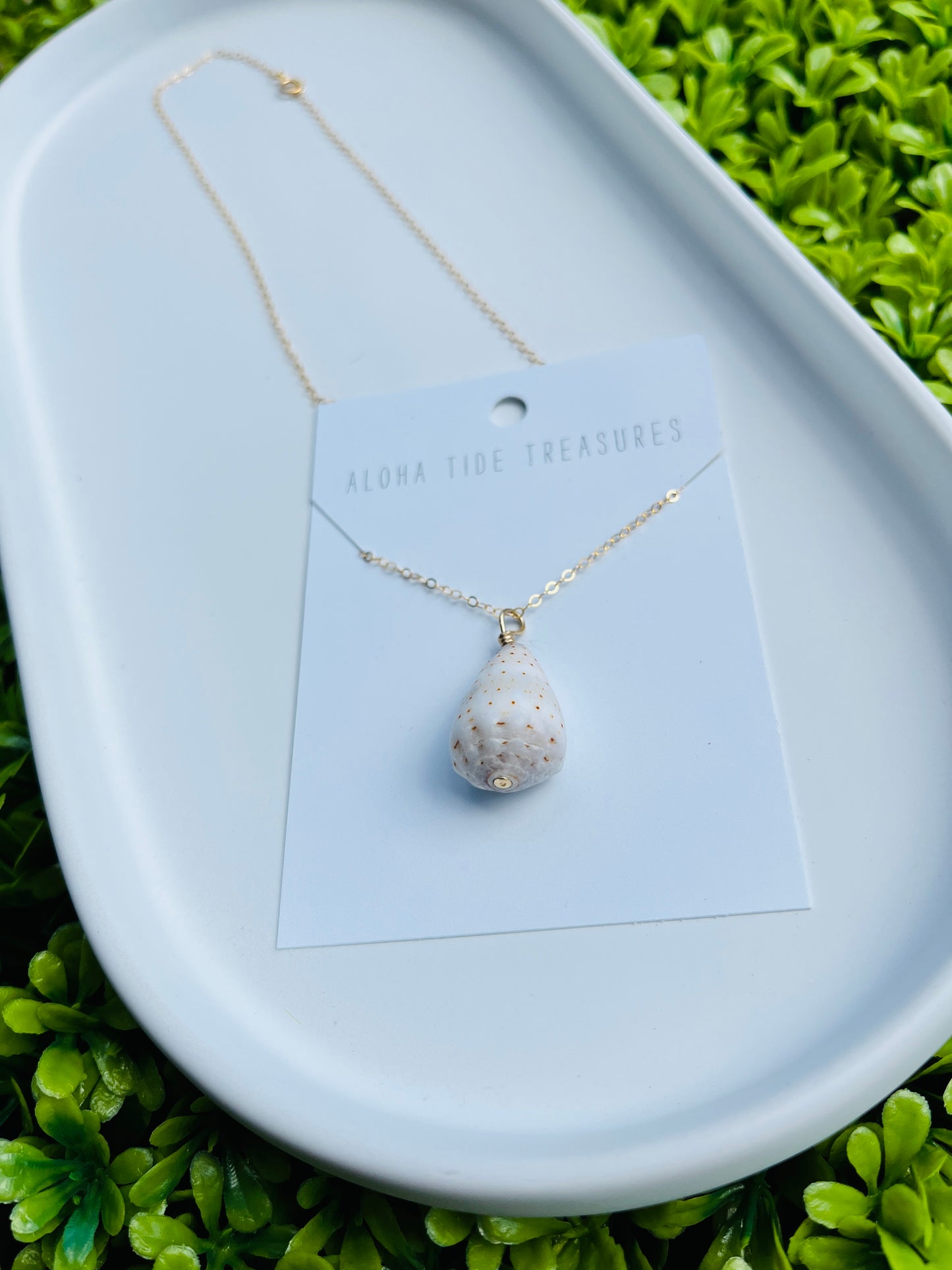 14K GF Abbreviated Cone Shell Necklace 16”