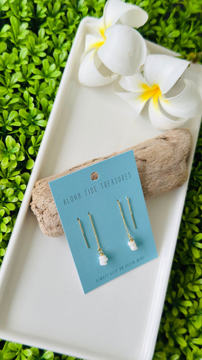 14K GF Puka Threader Earrings