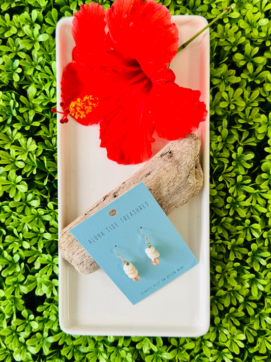 14K GF Puka/Pearl Dangle Earrings