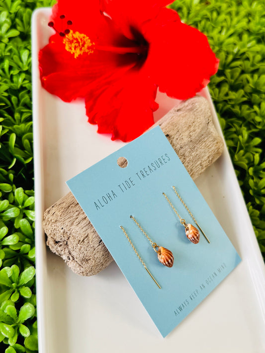 14K GF Shell Threader Earrings