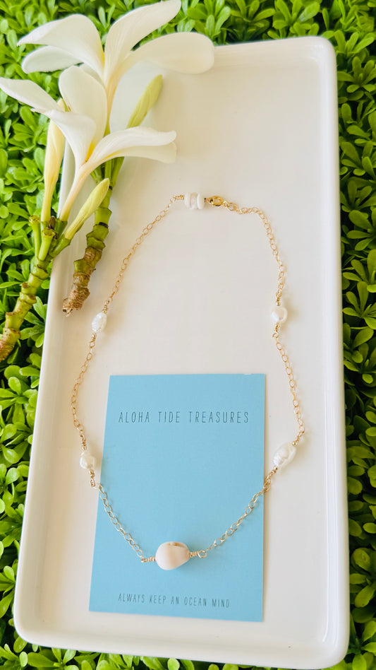 14K GF Freshwater Pearl Necklace - Hailey