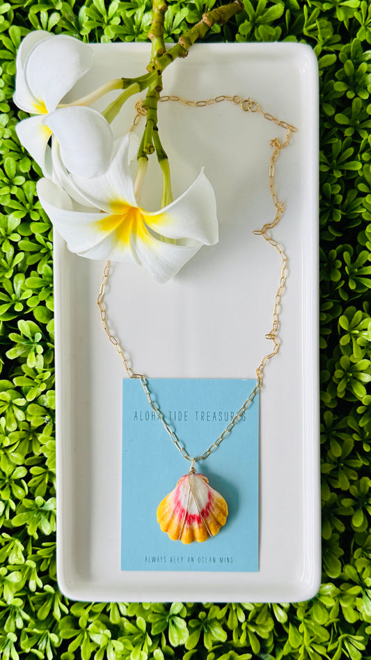 14K GF Sunrise Shell Necklace 20” - Carrie