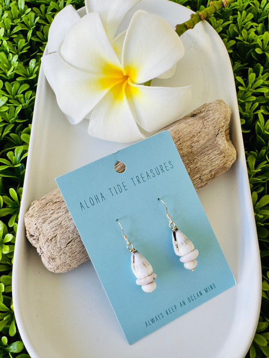 14K GF Stacked Cone Shell Earrings
