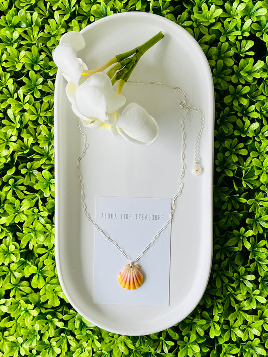 Sterling Silver Sunrise Shell Necklace 16” - Mar