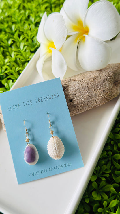 14K GF ‘Mismatched’ Cowrie Earrings - Mary