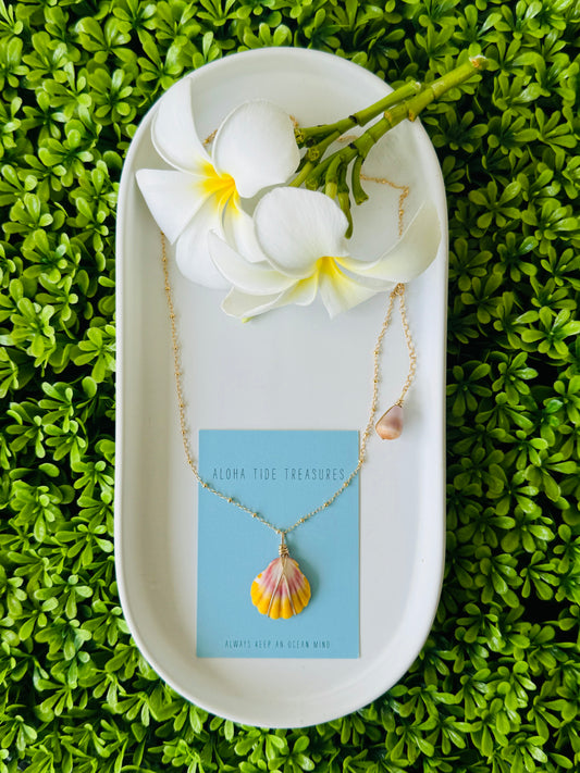 14K GF Sunrise Shell Necklace 18” - Hope