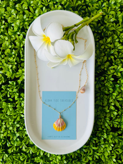 14K GF Sunrise Shell Necklace 18” - Hope
