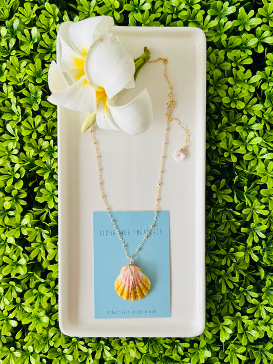 14K GF Sunrise Shell Necklace 16” - Carrie