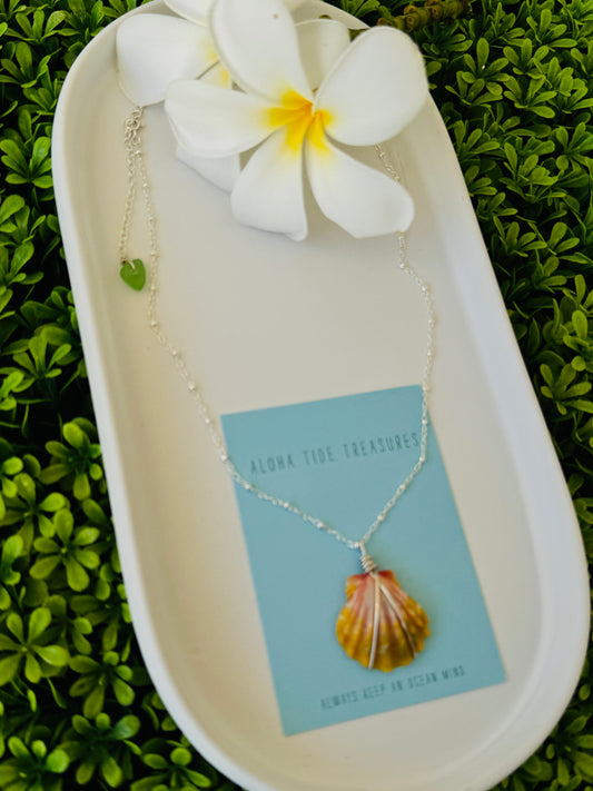 Sterling Silver Moonrise Shell Necklace 16” - Lauren
