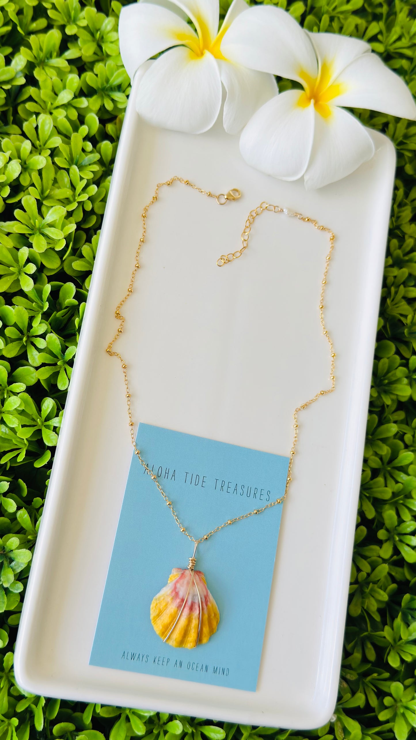 14K GF Sunrise Shell Necklace 18” - Carrie