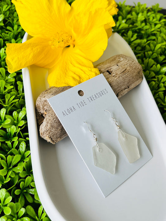 Sterling Silver Sea Glass Earrings