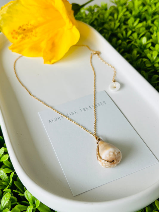 14K GF Cone Shell Necklace 16”