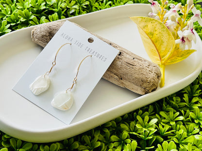 14K GF Sea Glass Shell Earrings