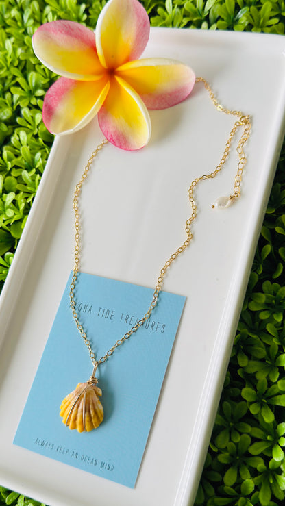 14K GF Sunrise Shell Necklace 16”