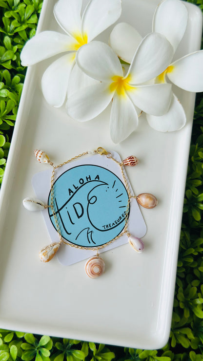 14K GF Shell Dangle Bracelet 7.5” - Megan