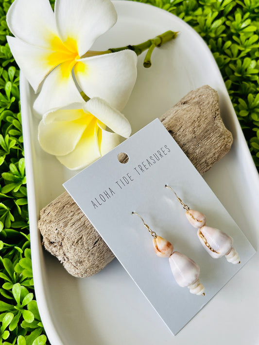 14K GF Stacked Cone Shell Earrings