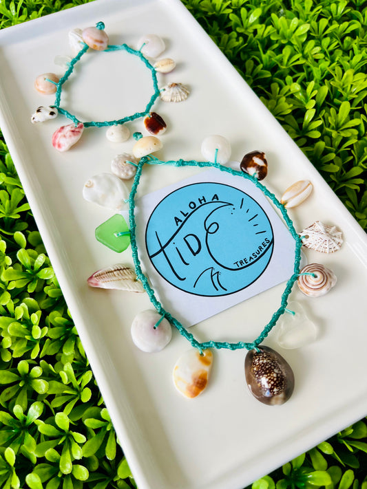Mommy & Me Hawaiian shell anklets- Bailey